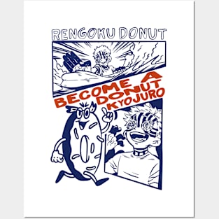 rengoku donut - become a donut kyojuro Posters and Art